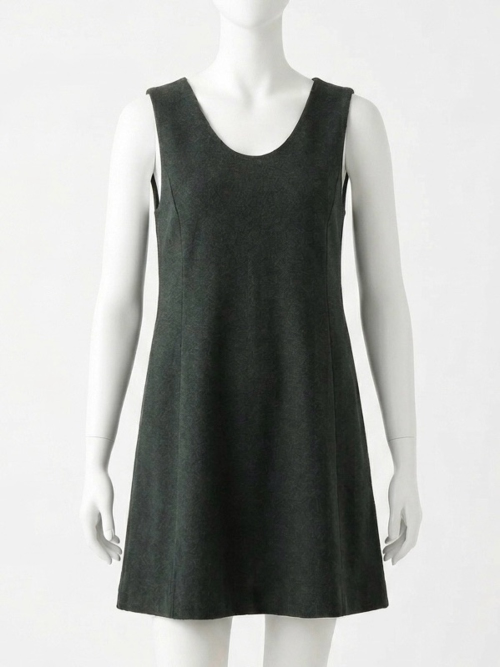 UNIQLO Dark Green Brushed Jersey Sleeveless Dress Size L Large with Pockets